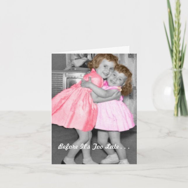 Cartão De Festividades Antes que seja tarde demais um poema de Frank Herb (Frente)