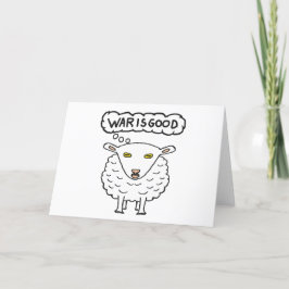Cartão De Festividades Anti-Guerra - A Guerra é o Bom Ovelha