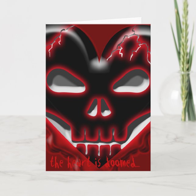 Cartão De Festividades Anti-Valentine's Day: Doomed Heart (Frente)