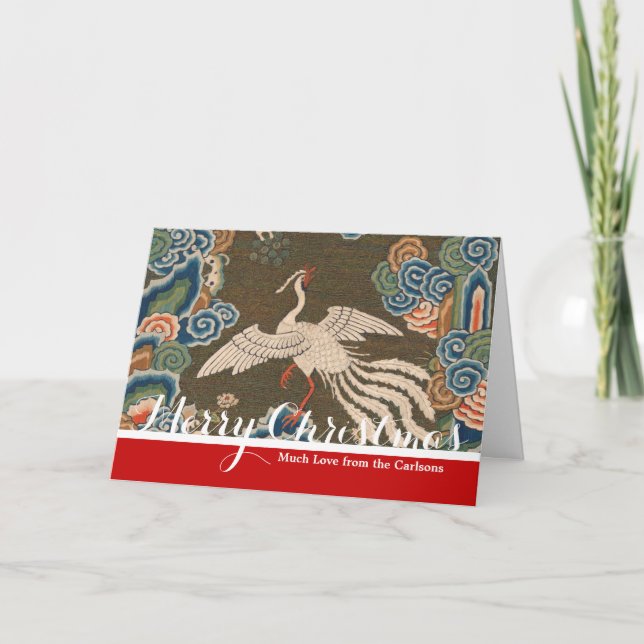 Cartão De Festividades Anticorpo Chinês de Ave (Frente)