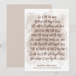 Cartão De Festividades Antiga Páscoa Elegante de Script de Letras Cruzada