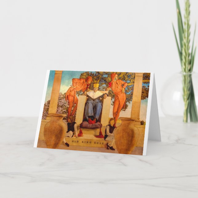 Cartão De Festividades Antigo Rei Cole (Frente)