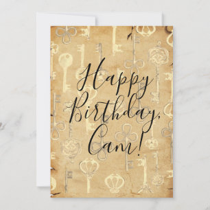 Cartão De Festividades Antiguidade Garganta Personalizada - Chaves de Vin