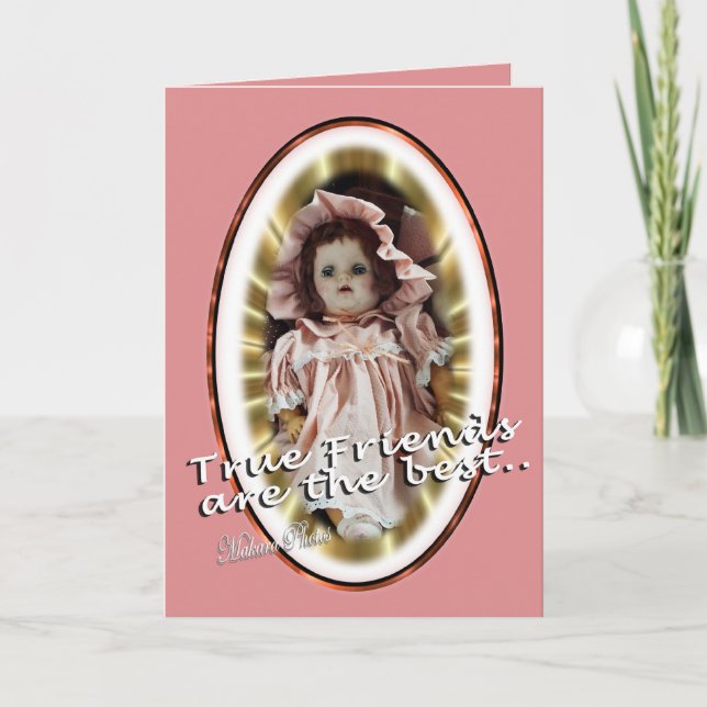 Cartão De Festividades Antique Doll- Patty- personalize as you wish (Frente)