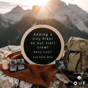 Cartão De Festividades Anunciamento de Gravidez Pensada