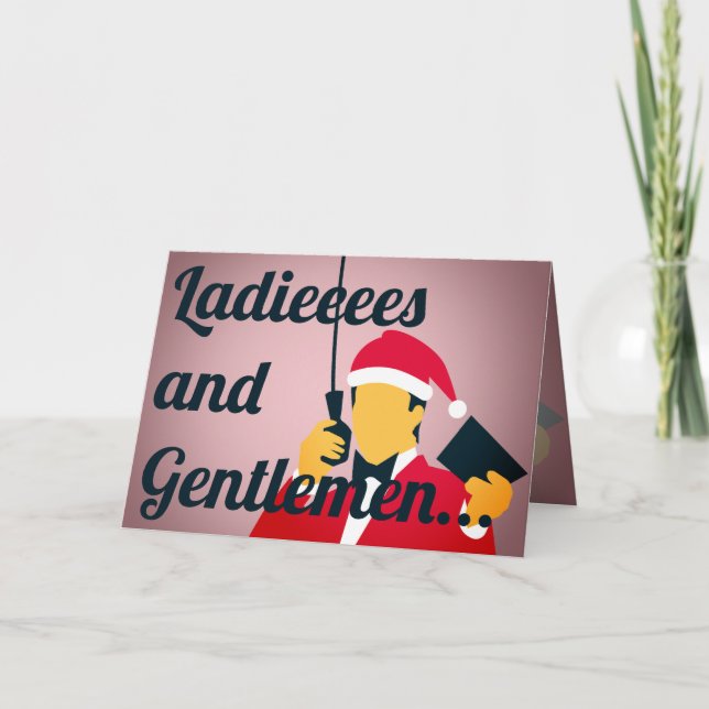 Cartão De Festividades Anunciante de boxe engraçado (Frente)