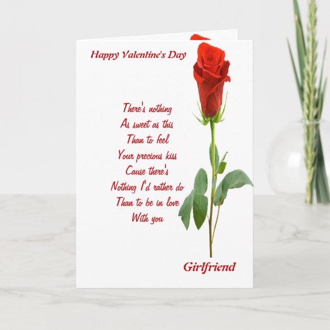 Cartão De Festividades Ao meu dia de os namorados namorada (Frente)