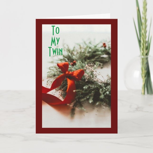 CARTÃO DE FESTIVIDADES **AO MEU GÊMEO NO NATAL** (Frente)