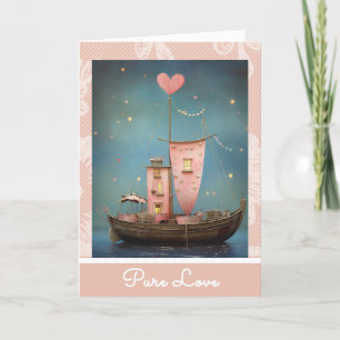Cartão De Festividades *~* AP51 Love Boat 33 Hearts Namorados romântico