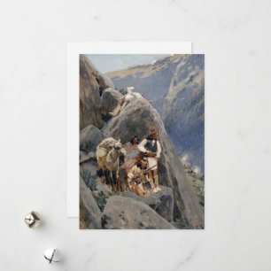 Cartão De Festividades Apache Warriors: Escorregada pela Cavalaria Americ