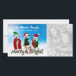 Cartão De Festividades APAL - Christmas Dalmatian Dogs in Santa Hats<br><div class="desc">These three adorable Dalmatian dogs are all dressed up for the Season and ready to wish you a Holiday that is Merry and Bright. Just add your family photo and names to the Christmas Photo Card for a fun and festive holiday greeting that also helps the animals! This design was...</div>