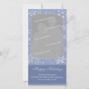 Cartão De Festividades Apenas Arte Snowflake Vertical Moldura de Foto Per