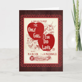 Cartão De Festividades Apenas Menina Que Eu Fiz Amor - Namorados Vintage