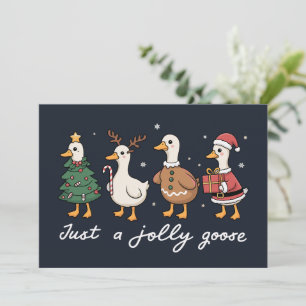 Cartão De Festividades Apenas Um Ganso Alegre Natal Pato Férias Natal