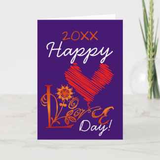 Cartão De Festividades APLICAR placa dAY de amor