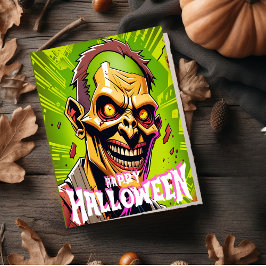 Cartão De Festividades Apocalipse Zumbi Halloween.