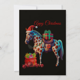 Cartão De Festividades Appaloosa Natal