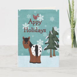 Cartão De Festividades Appy Holidays Horse Christmas Greeting Card