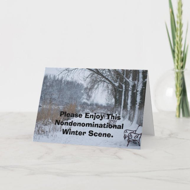 Cartão De Festividades Aprecie por favor esta cena Nondenominational do (Frente)