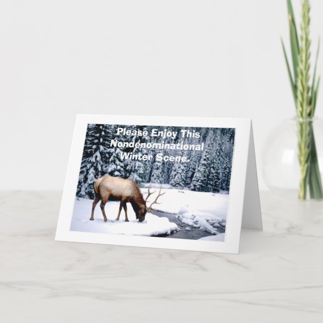 Cartão De Festividades Aprecie por favor esta cena Nondenominational do (Frente)