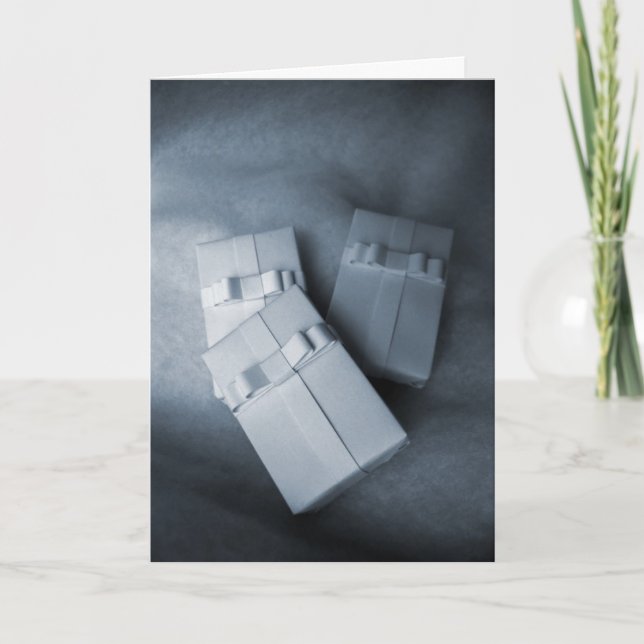 Cartão De Festividades Apresentações brancas (Frente)