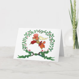 Cartão De Festividades Apricot Poodle Barking for JOY!