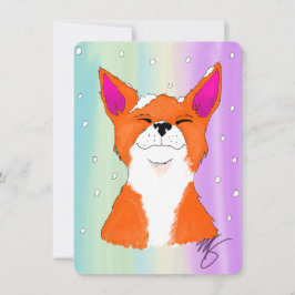 Cartão De Festividades Aproveitando a Neve!