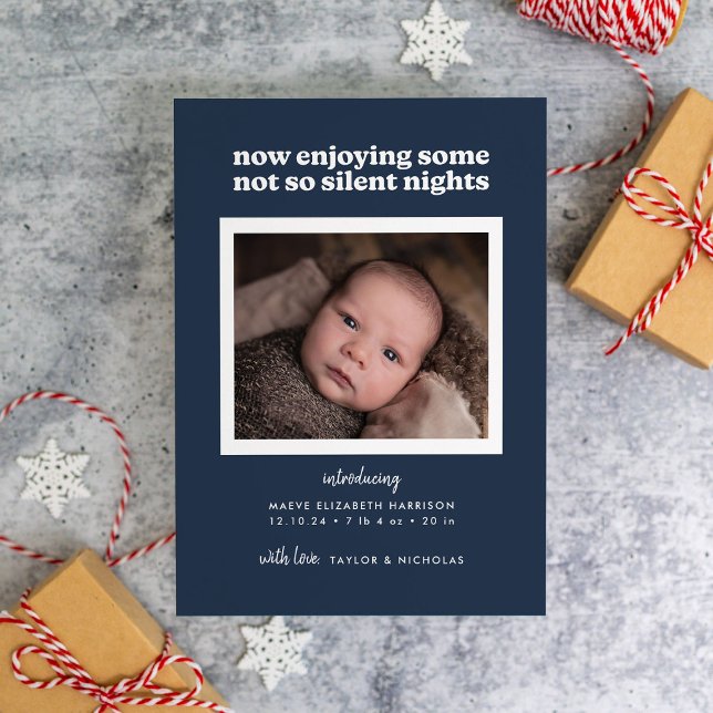 Cartão De Festividades Aproveitando Algumas Noites Não Tão Silenciosas (Criador carregado)