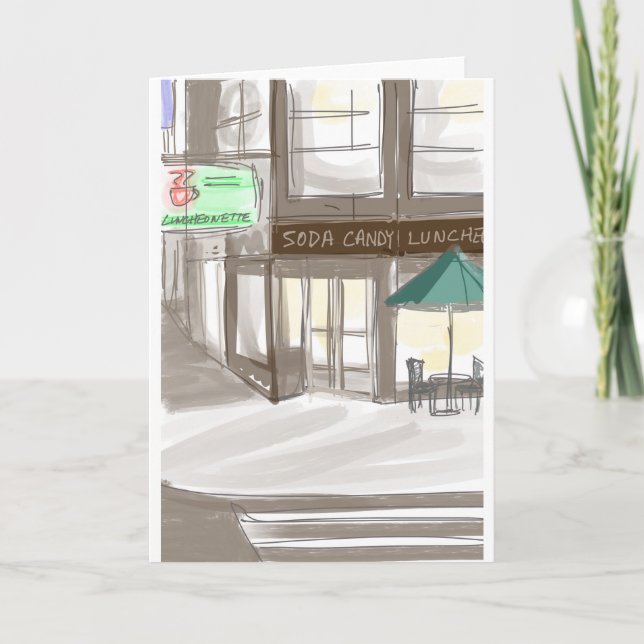 Cartão De Festividades Aproveite a Nova Iorque! Compro Lexington Candy (Frente)