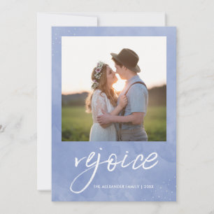 Cartão De Festividades Aproveite e fique feliz com a foto de Natal