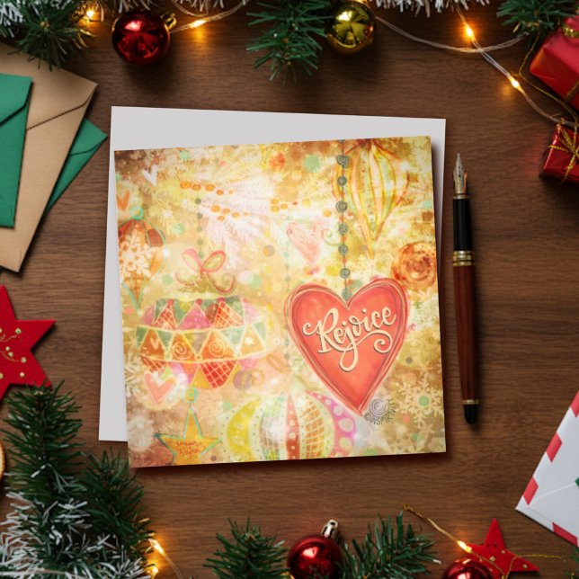 Cartão De Festividades Aproveite Enfeites de natal Bonito Inspirividade (Criador carregado)