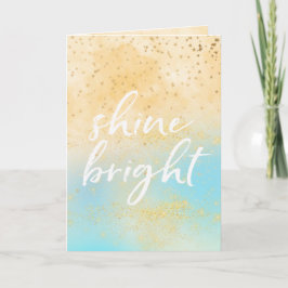 Cartão De Festividades Aqua Yellow Tie dyars Shine Bright