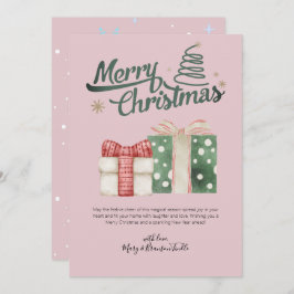 Cartão De Festividades Aquarela "Feliz Natal"