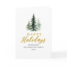 Aquarela Felizes Festas Árvore de Natal Família