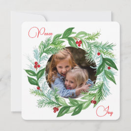 Cartão De Festividades Aquarela Feriado de Natal em Aquarela Paz