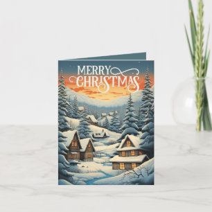 Cartão De Festividades Aquarela festiva Natal country adiciona sentimento