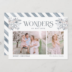 Cartão De Festividades Aquarela Folhagem de Natal Religiosa