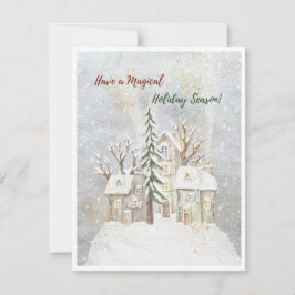 Cartão De Festividades Aquarela mágica fofa