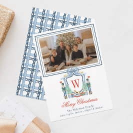 Cartão De Festividades Aquarela Monograma Foto Inicial Do Quebra-Nozes