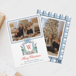 Cartão De Festividades Aquarela Monograma Foto Inicial Do Quebra-Nozes