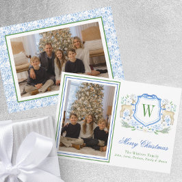 Cartão De Festividades Aquarela Monograma Revista Inicial Foto