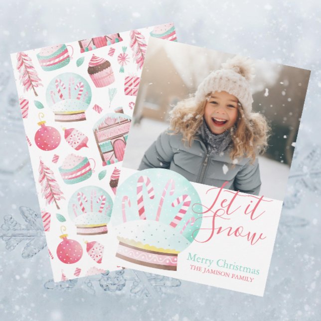 Cartão De Festividades Aquarela Natal Deixa Neve (Criador carregado)