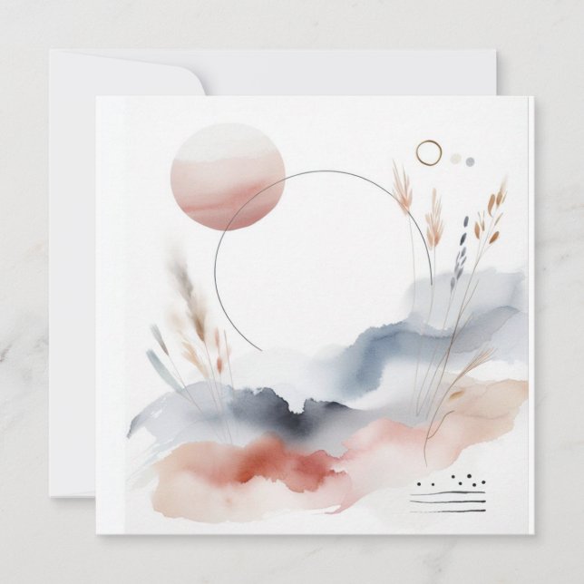 Cartão De Festividades Aquarela Natureza 02 (Frente)