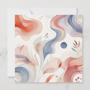Cartão De Festividades Aquarela Natureza 12