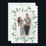 Cartão De Festividades Aquarellmalerei | Frohe Weihnachten<br><div class="desc">Mit Foto de Aquarell Weihnachtskarten</div>