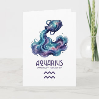Cartão De Festividades Aquarius Birthday Card