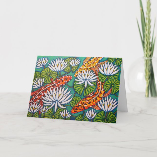 Cartão De Festividades Aquatic Jewels Greeting Card by Lisa Lorenz (Frente)