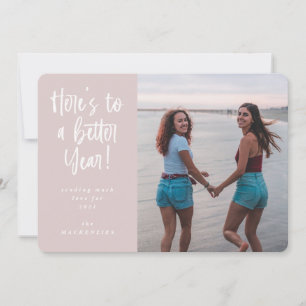 Cartão De Festividades Aqui está uma foto para um ano novo melhor