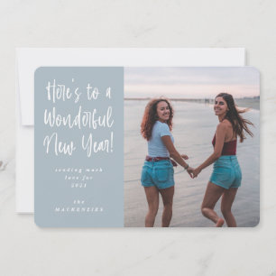 Cartão De Festividades Aqui está uma maravilhosa foto de ano novo