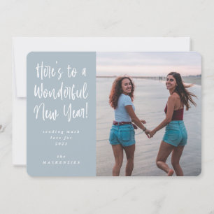 Cartão De Festividades Aqui está uma maravilhosa foto de ano novo